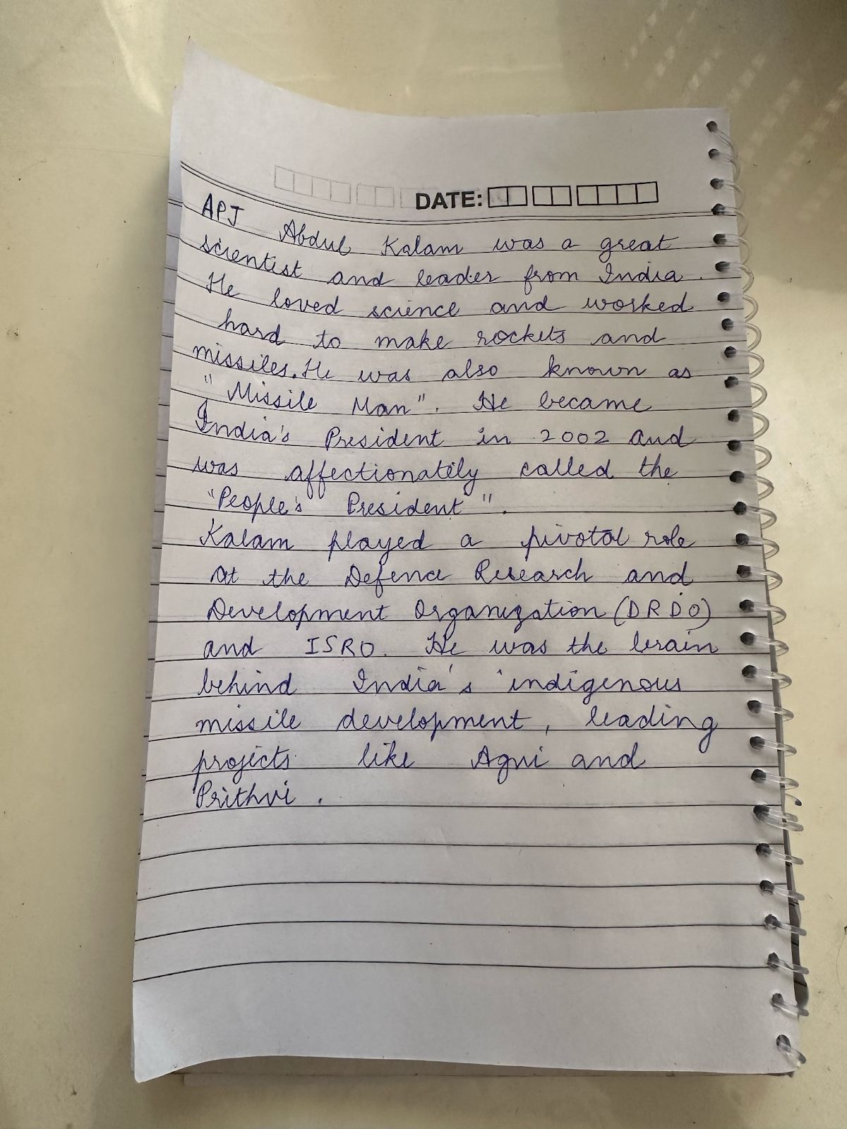 Student Handwriting Recognition