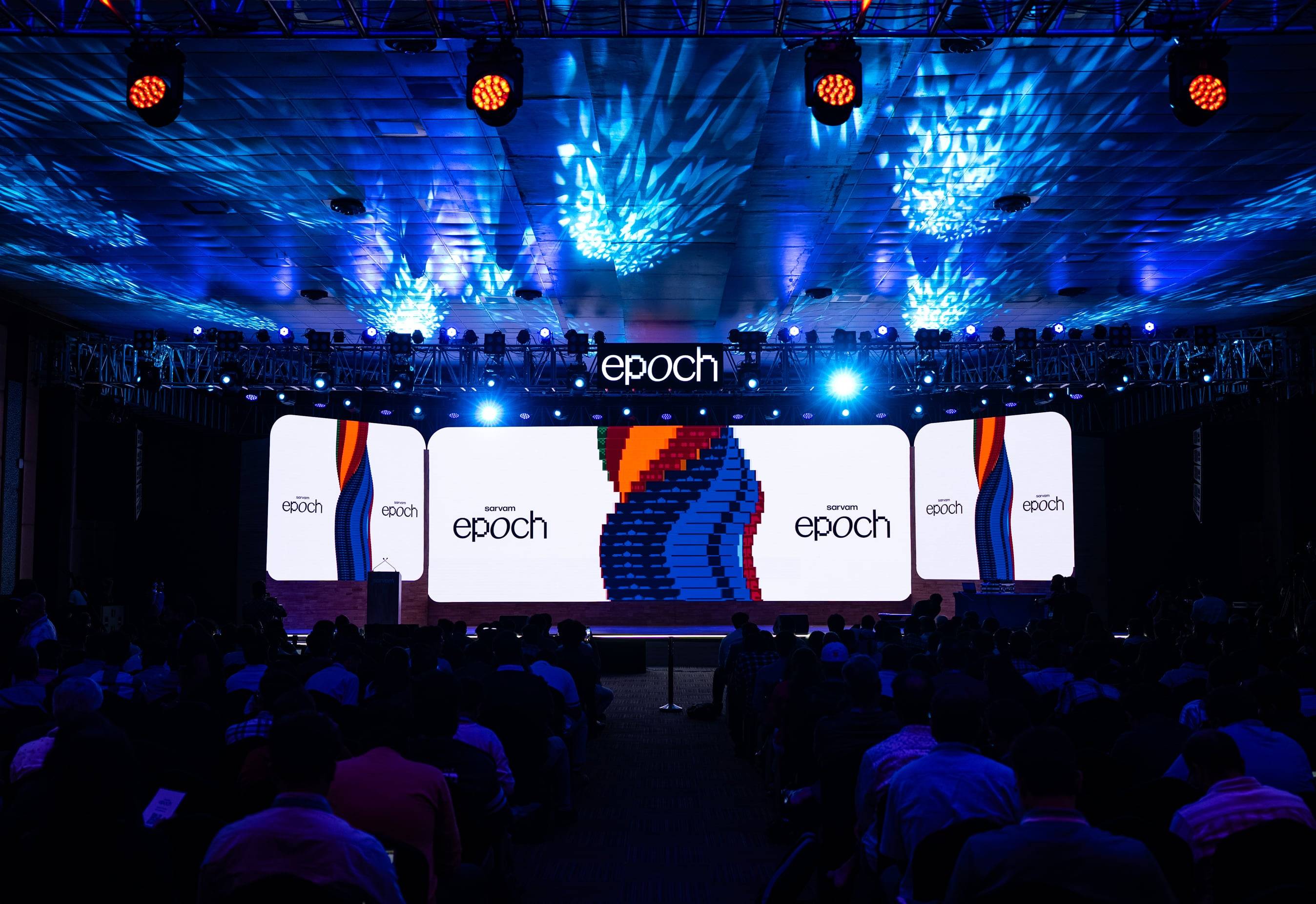 Sarvam Epoch gift box on stage at the Bengaluru conference