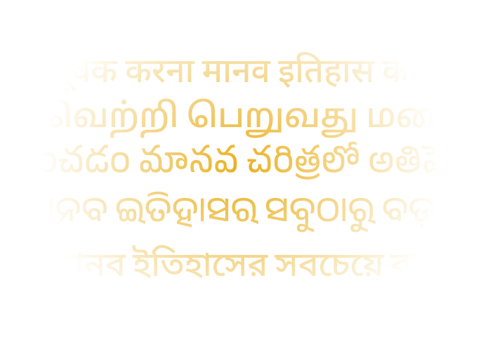 Supports 11+ Indian languages
