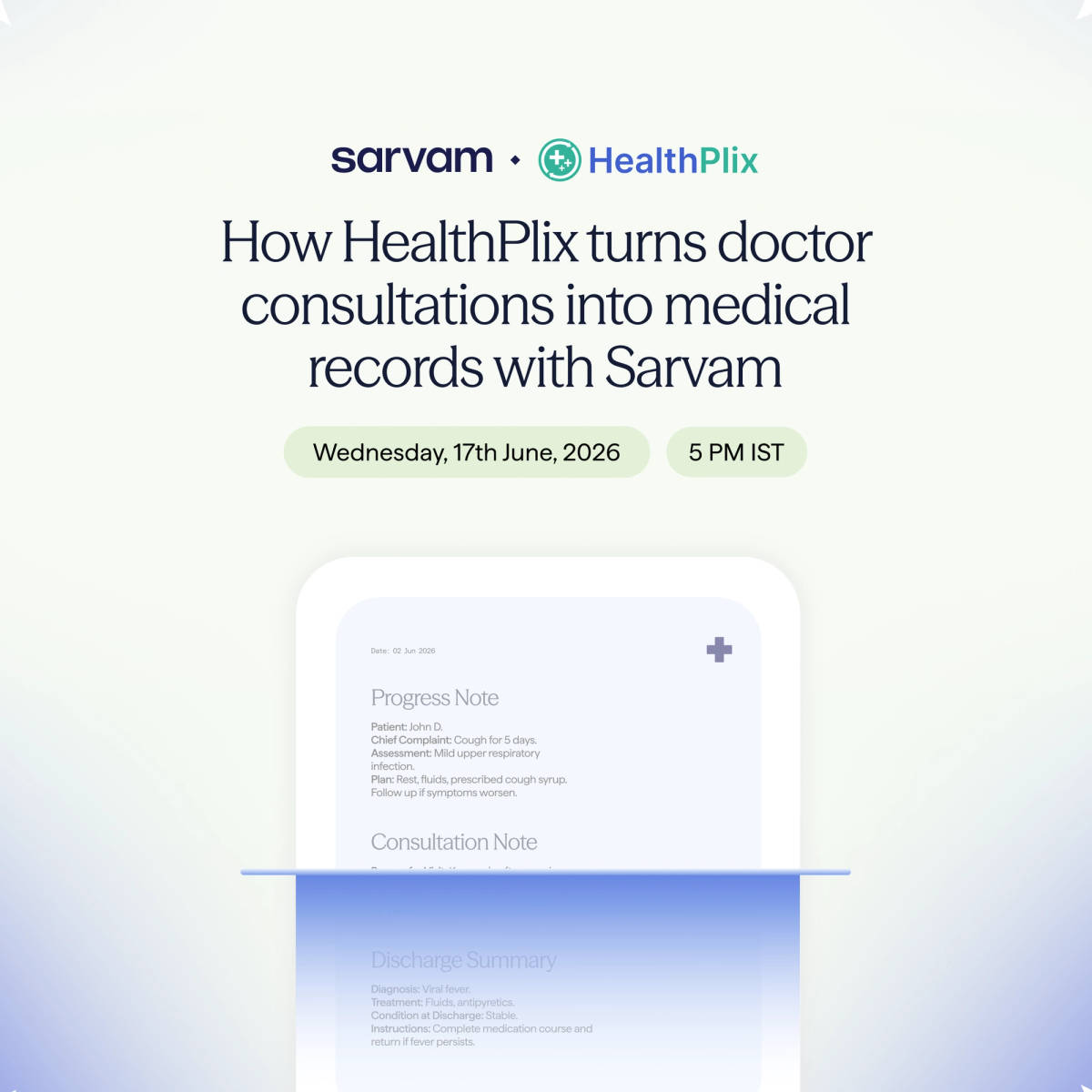How HealthPlix turns doctor consultations into medical records with Sarvam