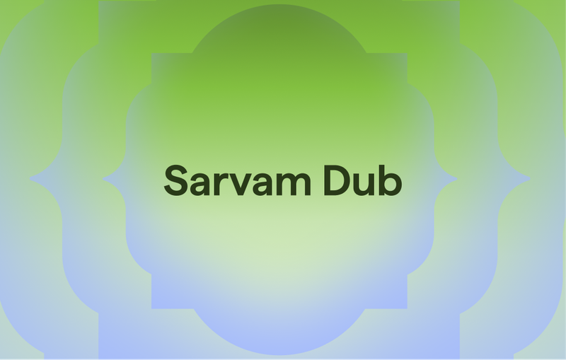 Sarvam Dub: State-of-the-Art Dubbing for Indian Languages