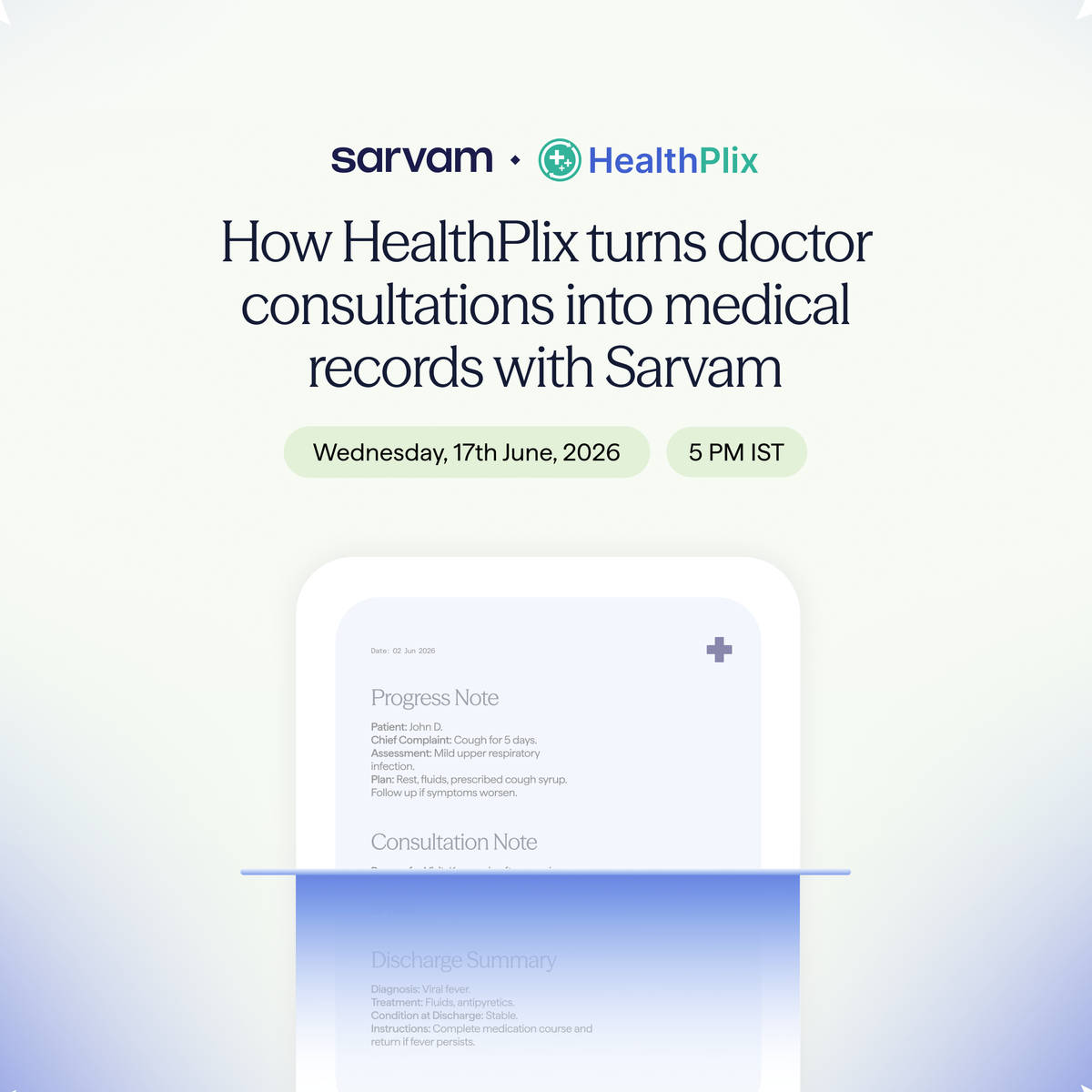 How HealthPlix turns doctor consultations into medical records with Sarvam