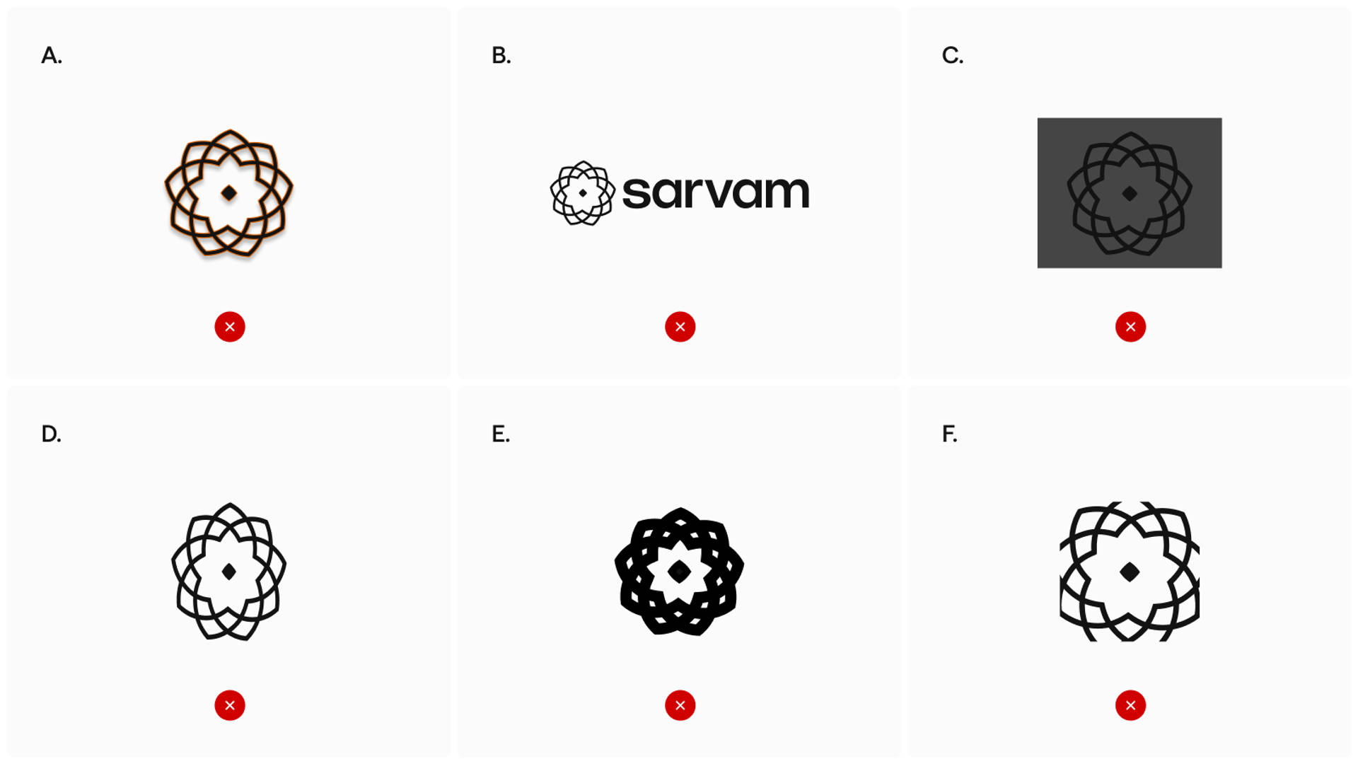 Incorrect logomark usage